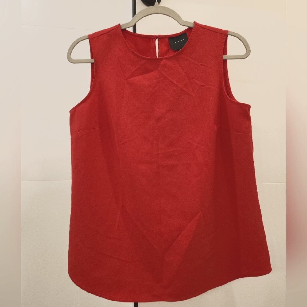Alex Marie Elegant Red Sleeveless Top Sz S